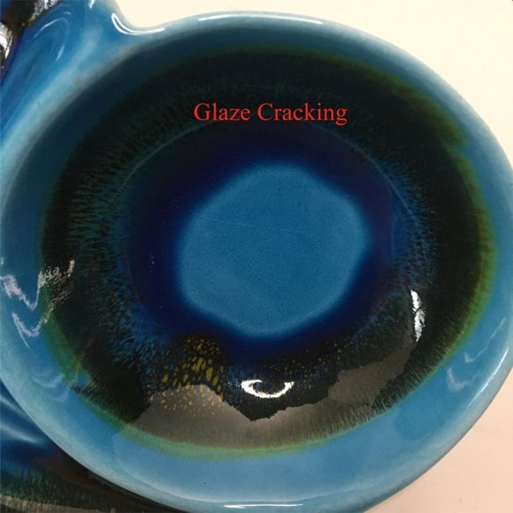 Nasco Santa Anita Ware Sierra Chip n' Dip Bowl Blue Vintage California USA R-134 - Picture 9 of 11